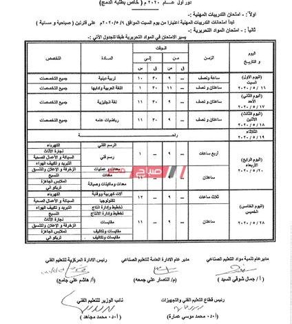 جداول امتحانات الدبلومات الفنية الدور الأول 2020 page 0093 Easy Resize1684586643