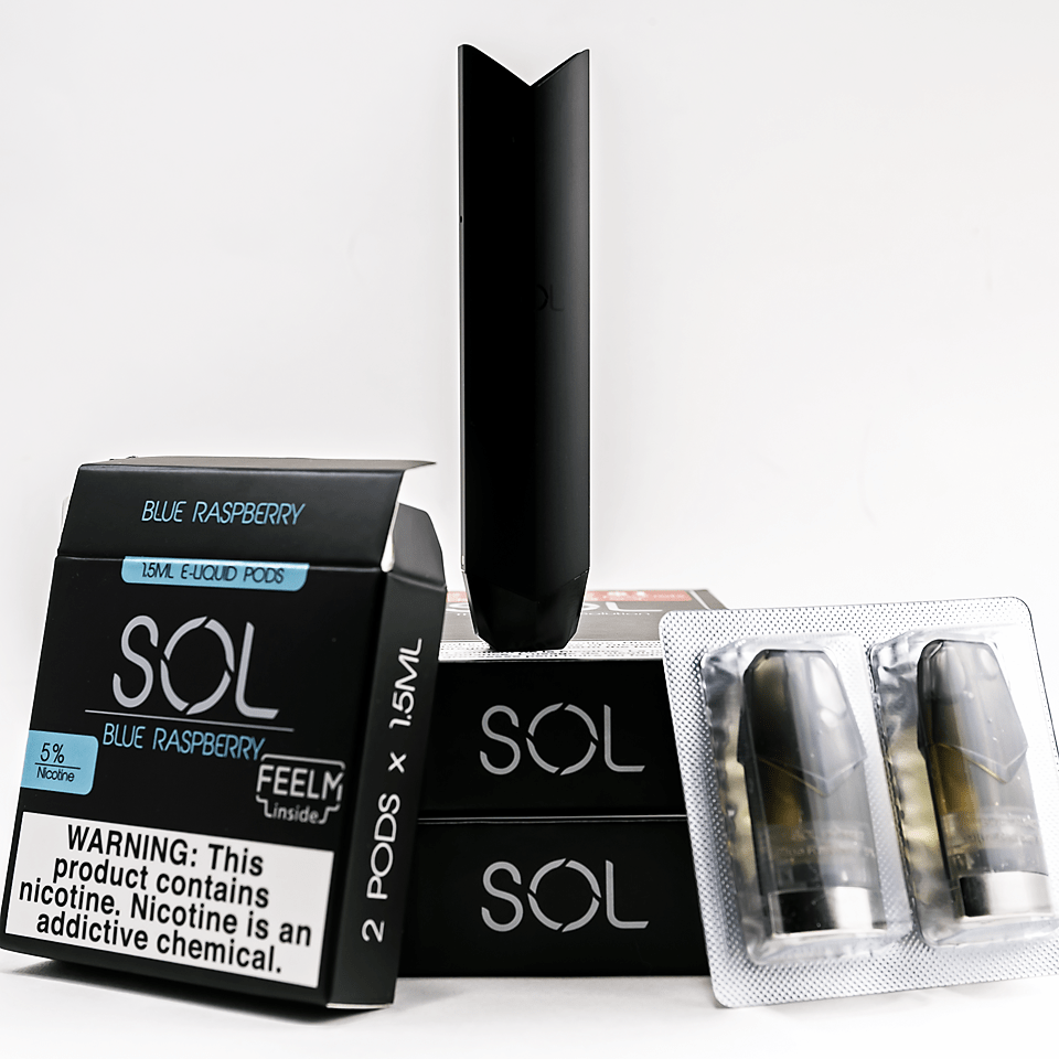 sol feelm pod blue raspberry 2 pods authorzied wholesale dsitributor sol vapor sol pods sol1699768203