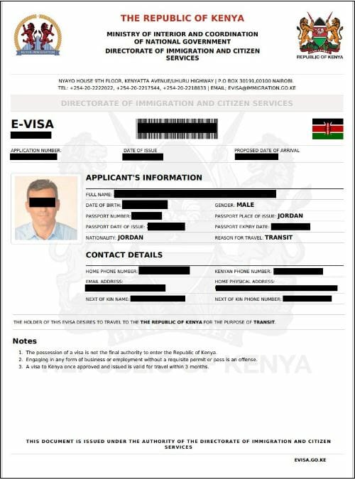 تأشيرة كينيا الالكترونية1705060024