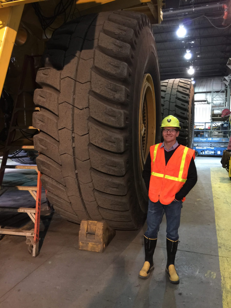 Shaun Usmar inspects a dump truck during a mine site visit scaled e16297526301741721800804