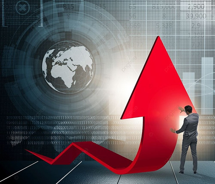 pngtree businessman supporting growtn in economy on chart graph photo image 19590071727175666