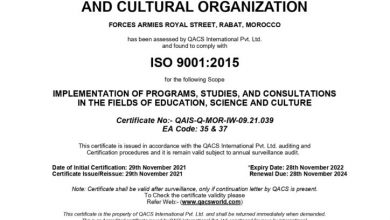 ISO 9001 Islamic World Educational Scientific and Cultural Organization ICESCO page 0001 724x10241727870105