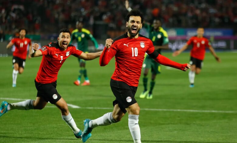 Mohamed Salah Trezeguet of Egypt celebrate vs Senegal1728659462